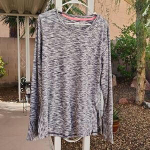 5/$15 RBX women's gray large long sleeve performance lightweight shirt